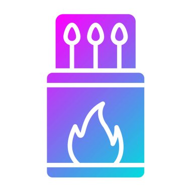 Kibrit kutusu Vektör Simgesi Tasarım İllüstrasyonu