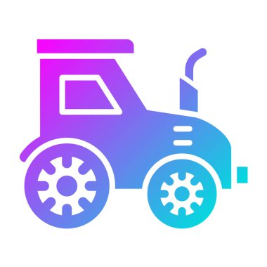 Traktör Vektör Simgesi Tasarım İllüstrasyonu