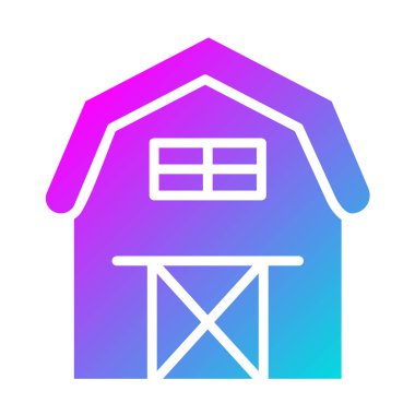 Barn Vektör Simgesi Tasarım Çizimi