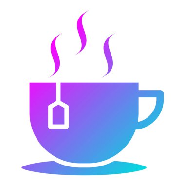 Çay Vektörü Simgesi Tasarım İllüstrasyonu