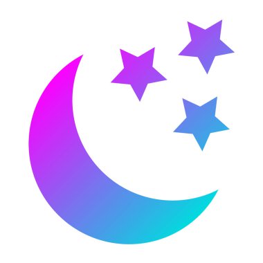 Ay Vektörü simgesi tasarımı illüstrasyonu