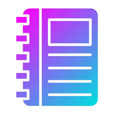 Not Defteri Vektör Simgesi Tasarım İllüstrasyonu