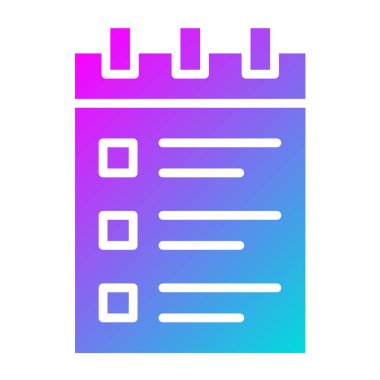 Not Defteri Vektör Simgesi Tasarım İllüstrasyonu