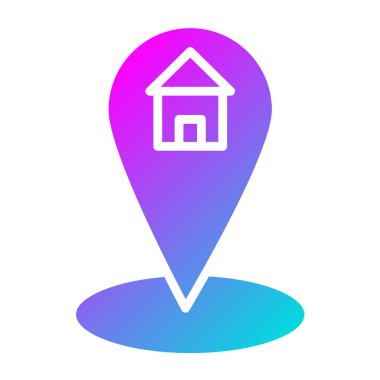 Adres Vektörü Simgesi Tasarım İllüstrasyonu