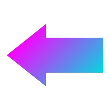 Sol Ok Vektörü Simgesi Tasarım İllüstrasyonu