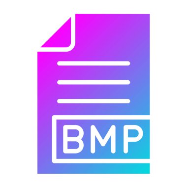 BMP Vektör Simgesi Tasarım İllüstrasyonu