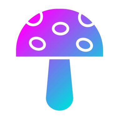 Mantar Vektörü Simgesi Tasarım İllüstrasyonu