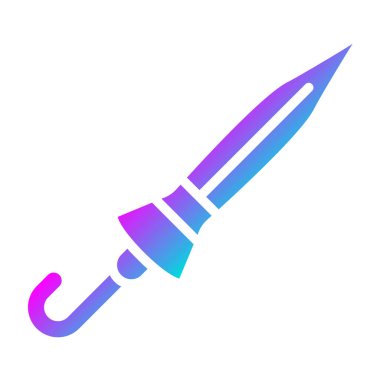 Kapalı şemsiye Vektör Simgesi Tasarım İllüstrasyonu