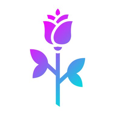 Çiçek Vektörü Simgesi Tasarım Çizimi