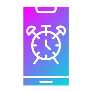 Saat Vektörü Simgesi Tasarım İllüstrasyonu