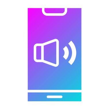 Sözcü Vektör Simgesi Tasarım İllüstrasyonu