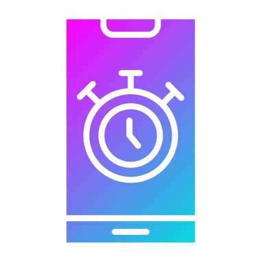 Stopwatch Vektör Simgesi Tasarım İllüstrasyonu