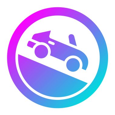 Eğim Vektörü Simgesi Tasarım İllüstrasyonu