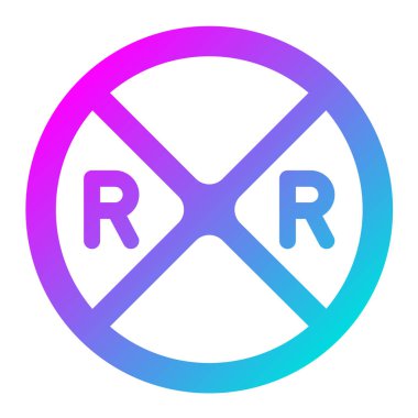 Demiryolu Vektör Simgesi Tasarım İllüstrasyonu