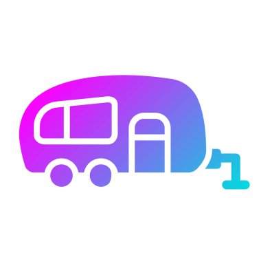 Karavan Vektör Simgesi Tasarım İllüstrasyonu