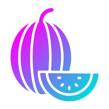 Karpuz Vektör Simgesi Tasarım Çizimi