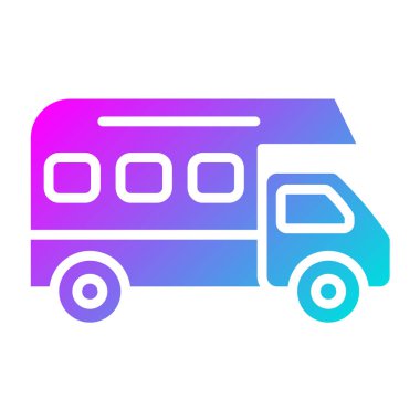 Kamp Van Vector Simgesi Tasarım İllüstrasyonu