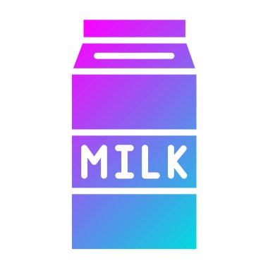 Süt Vektörü Simgesi Tasarım İllüstrasyonu