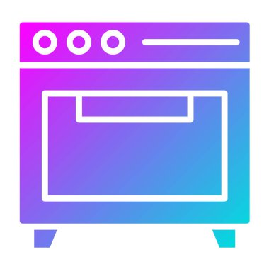 Fırın Vektörü Simgesi Tasarım İllüstrasyonu