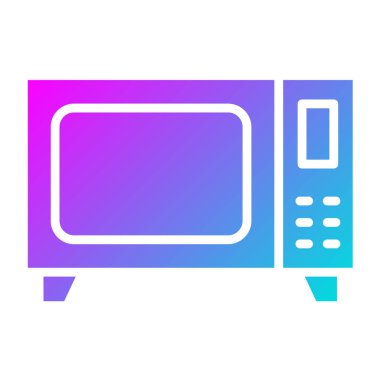 Mikrodalga Vektör Simgesi Tasarım İllüstrasyonu