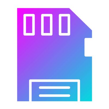 Mikro Sd Vektör Simgesi Tasarım İllüstrasyonu