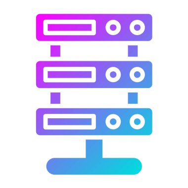 Sunucu Vektörü Simgesi Tasarım İllüstrasyonu