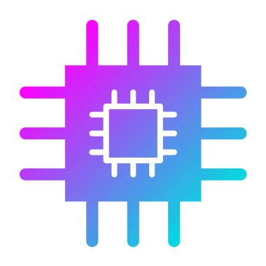 Çip Vektörü Simgesi Tasarım İllüstrasyonu