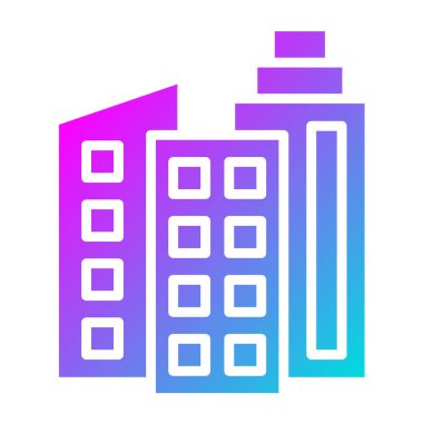 Ofis inşaatı Vektör Simgesi Tasarım İllüstrasyonu