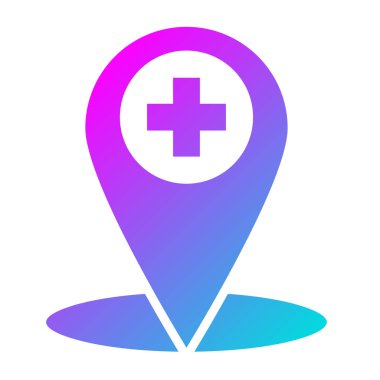 Konum Vektör Simgesi Tasarım İllüstrasyonu Ekle