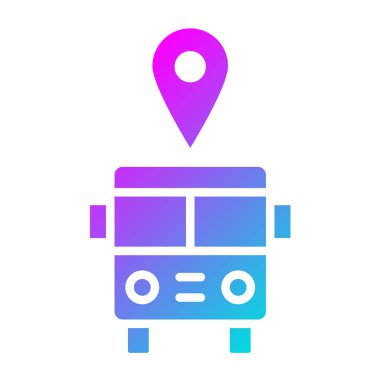 Otobüs İstasyonu Vektör Simgesi Tasarım İllüstrasyonu