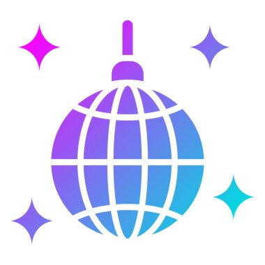 Disko Topu Vektör Simgesi Tasarım İllüstrasyonu