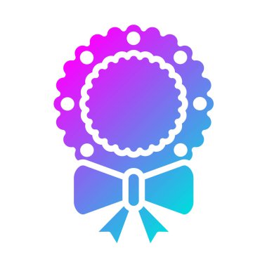 Çelenk Vektörü Simgesi Tasarım İllüstrasyonu