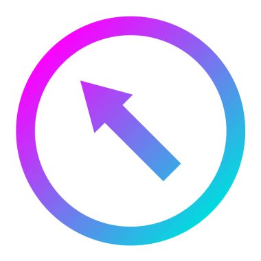 Üst Sol Vektör Simgesi Tasarım İllüstrasyonu