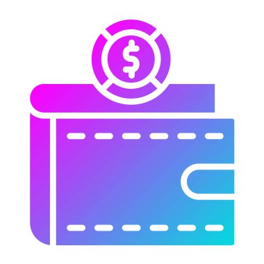 Cüzdan Vektörü Simgesi Tasarım İllüstrasyonu