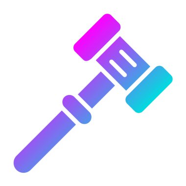 Gavel Vektör Simgesi Tasarım Çizimi
