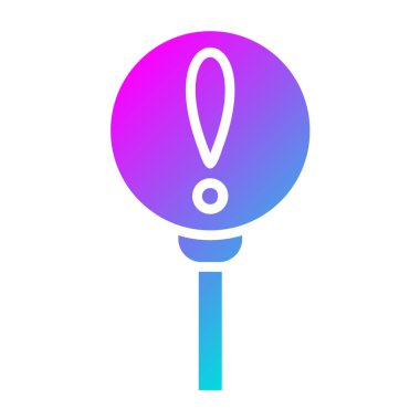 Uyarı Vektörü Simgesi Tasarım İllüstrasyonu