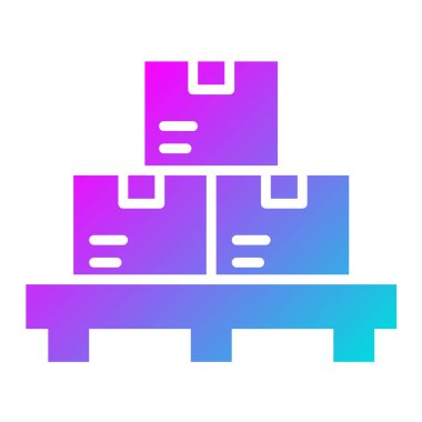 Pallet Vektör Simgesi Tasarım İllüstrasyonu