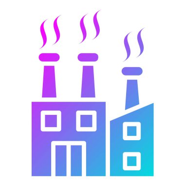 Fabrika Vektörü Simgesi Tasarım İllüstrasyonu