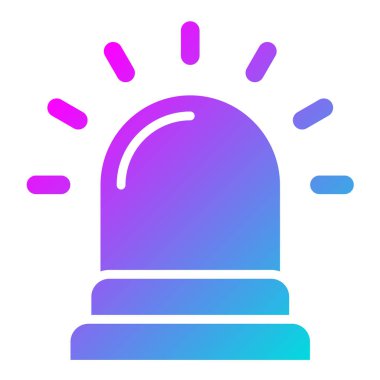 Siren Vektörü Simgesi Tasarım Çizimi