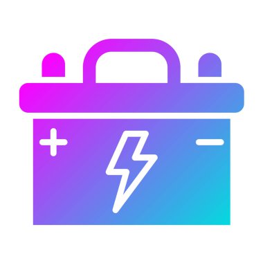 Pil Vektörü Simgesi Tasarım Çizimi