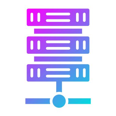 Sunucu Vektörü Simgesi Tasarım İllüstrasyonu