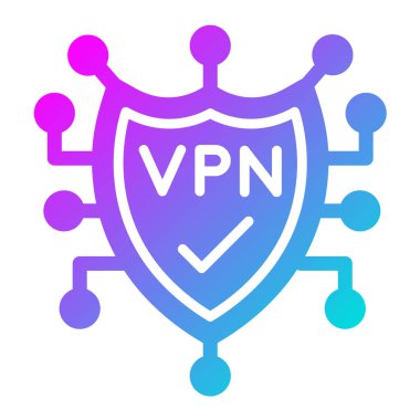 Vpn Vektör Simgesi Tasarım İllüstrasyonu