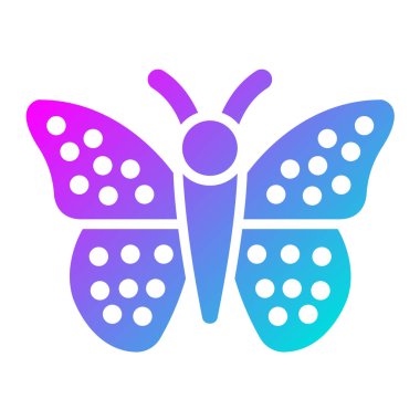 Kelebek Vektör Simgesi Tasarım Çizimi