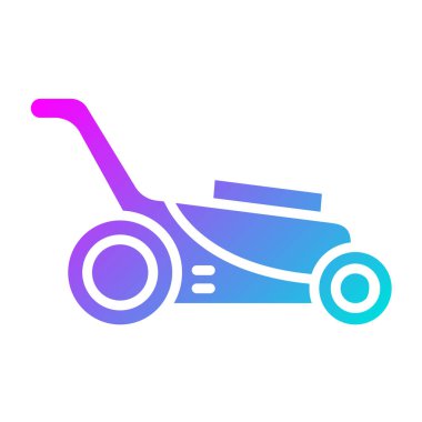 Çim biçme makinesi Vektör Simgesi Tasarım İllüstrasyonu