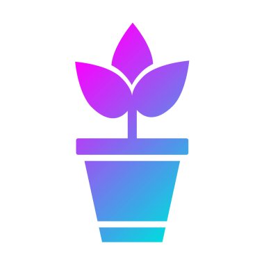 Bitki Vektörü Simgesi Tasarım İllüstrasyonu