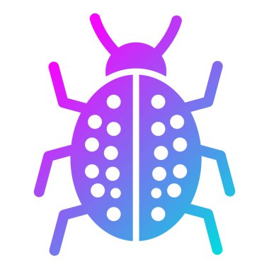 Uğur Böceği Vektörü Simgesi Tasarım İllüstrasyonu