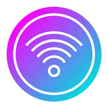 Wifi Vektör Simgesi Tasarım İllüstrasyonu