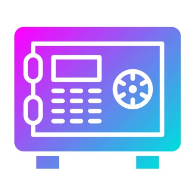 Güvenlik Kutusu Vektör Simgesi Tasarım İllüstrasyonu