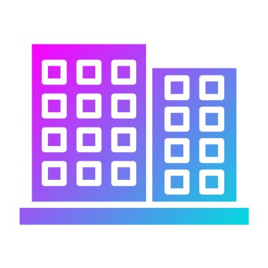 Ofis inşaatı Vektör Simgesi Tasarım İllüstrasyonu