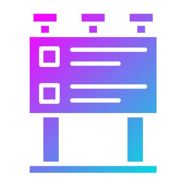 Billboard Vektör Simgesi Tasarım İllüstrasyonu